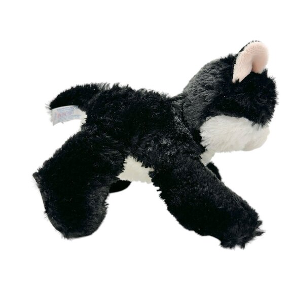 Aurora Black and White Cat Plush Stuffed Animal Toy Poly Fibers Plastic Pellets - Picture 2 of 7